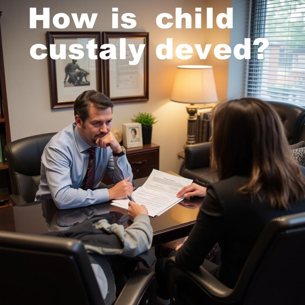 How is child custody decided in Manassas