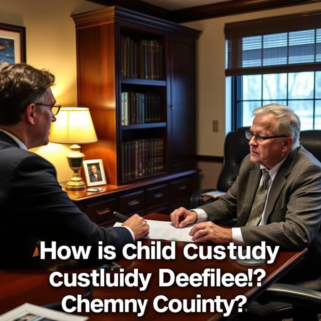 How is child custody decided in Chemung County