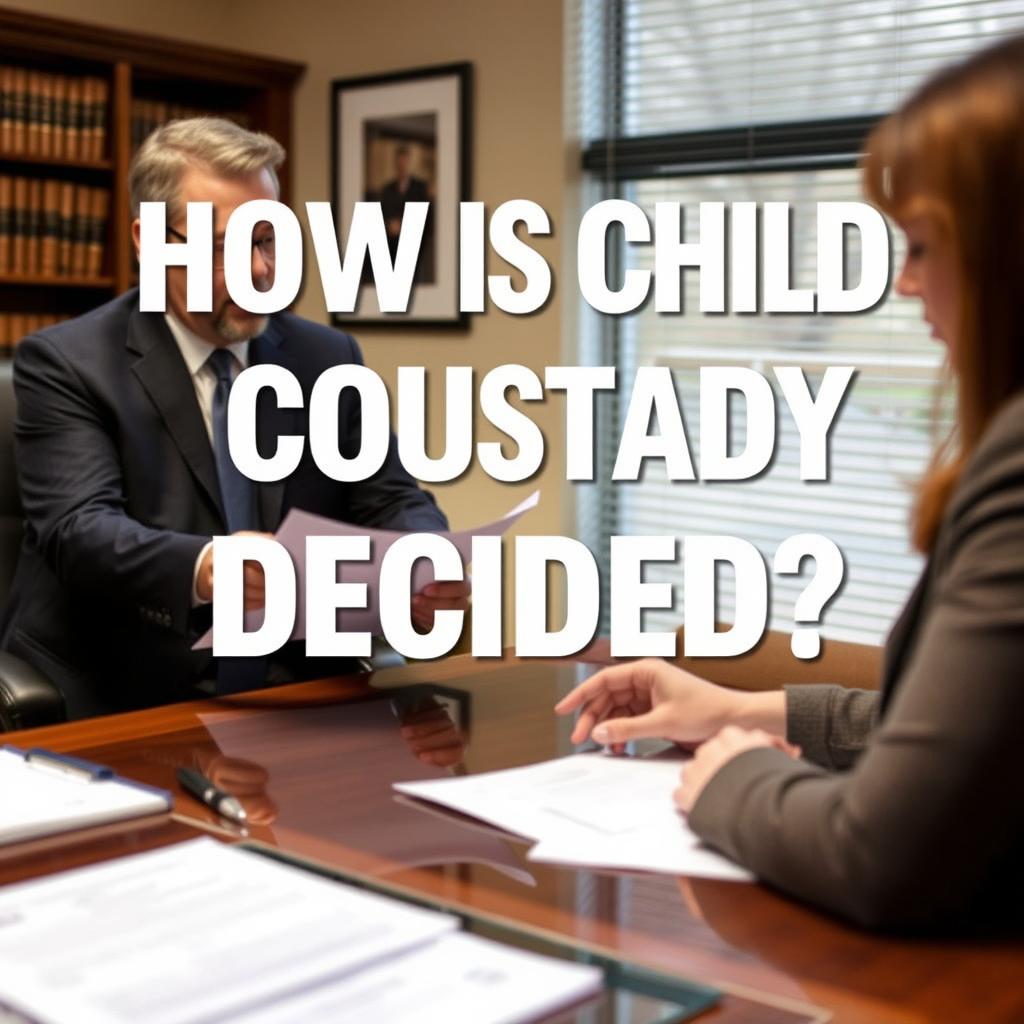 How is child custody decided in James City County