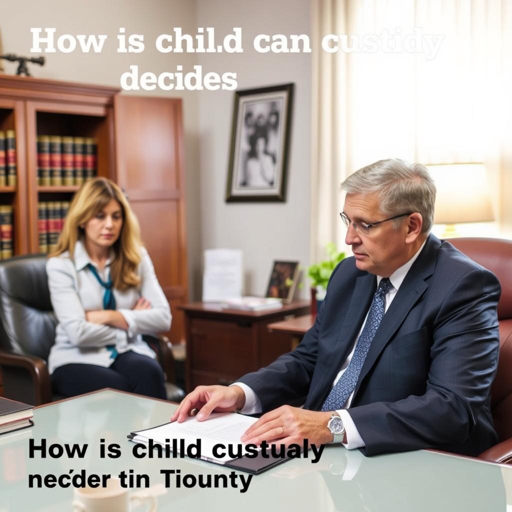 How is child custody decided in Tioga County