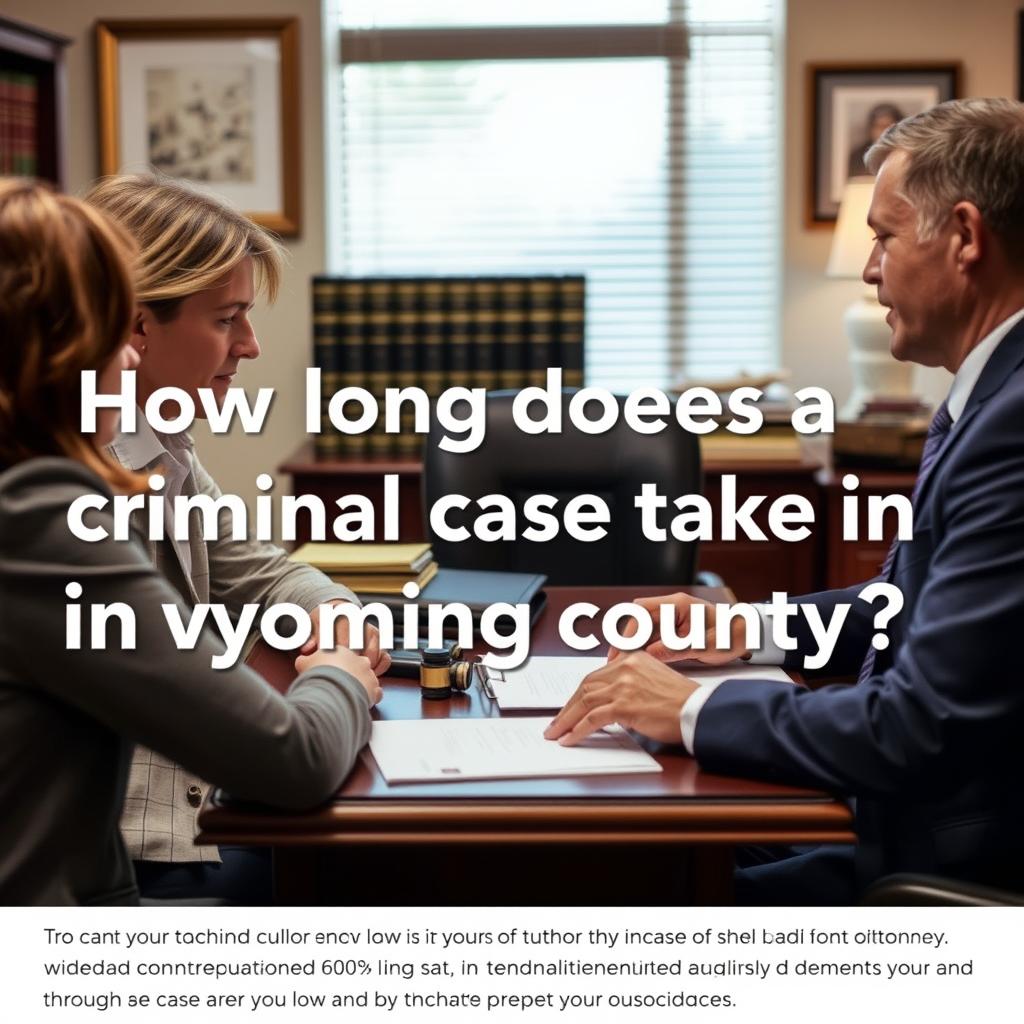 How long does a criminal case take in Wyoming County