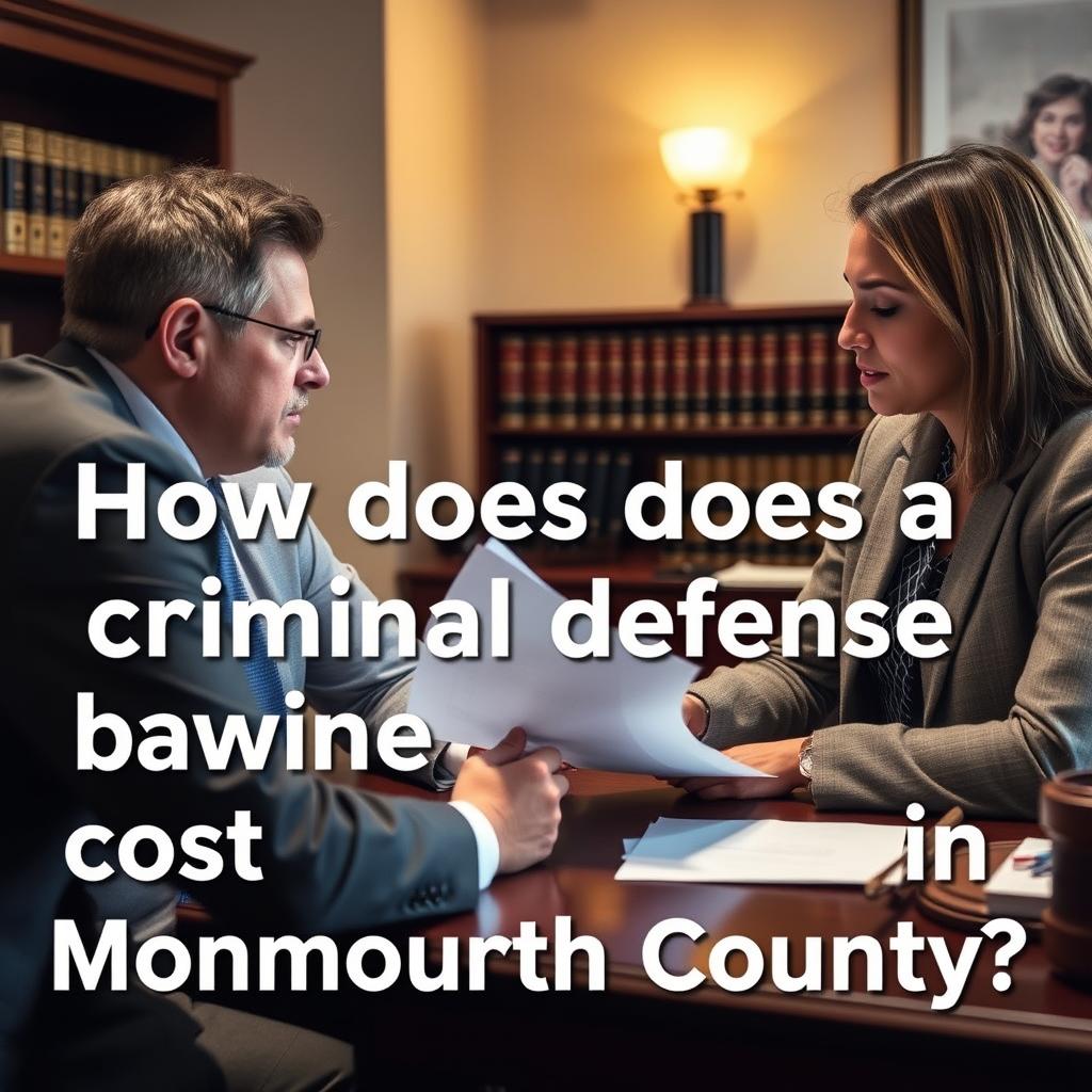 How much does a criminal defense lawyer cost in Monmouth County