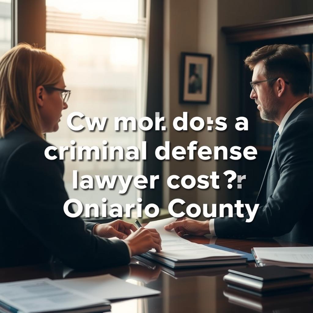 How much does a criminal defense lawyer cost in Ontario County